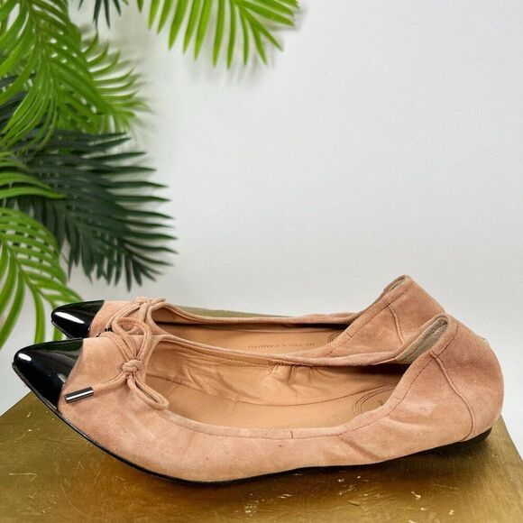 Women's Vince Camuto Nude Suede Leather Cap Toe Ballet Flats / Size: 7 - Picture 4 of 8